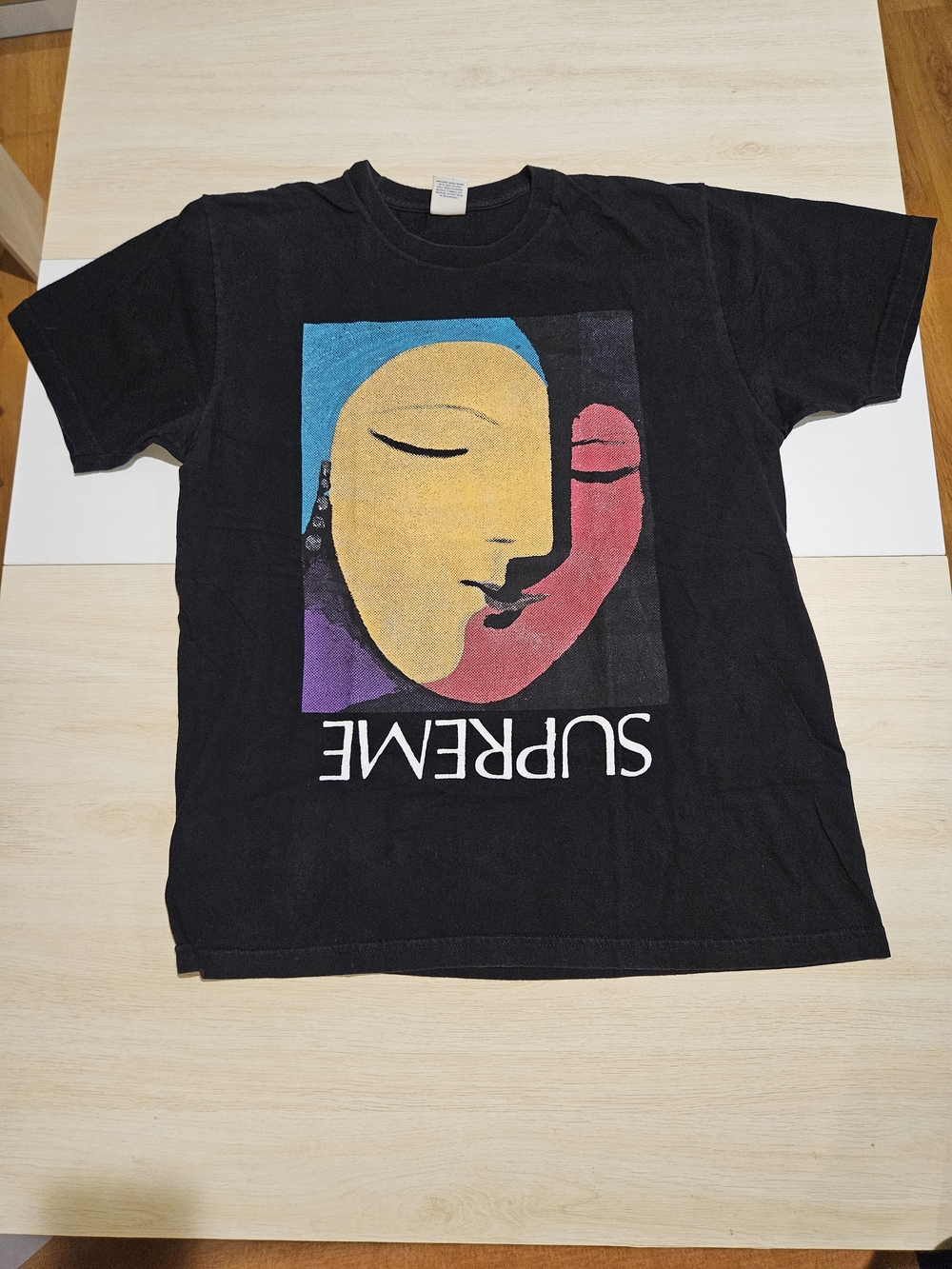 Supreme Abstract Art Picasso Tee Graphic T-Shirt Black Size Large SS17